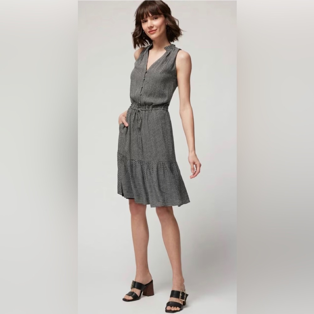 White House Black Market Drawstring Mini Dress Small